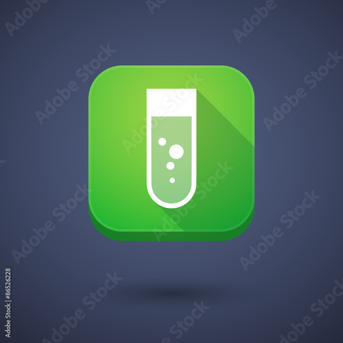 App button with a chemical test tube