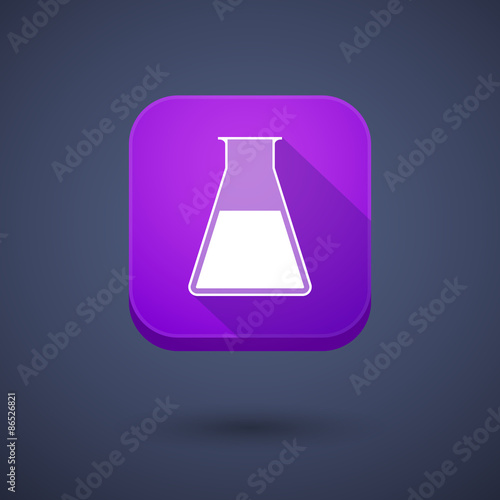 App button with a chemical test tube