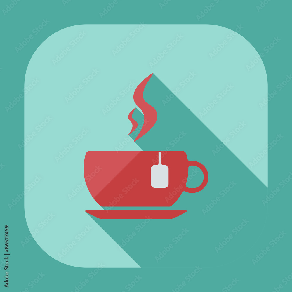 Flat modern design with shadow icons beverage Flat modern design with shadow icons beverage