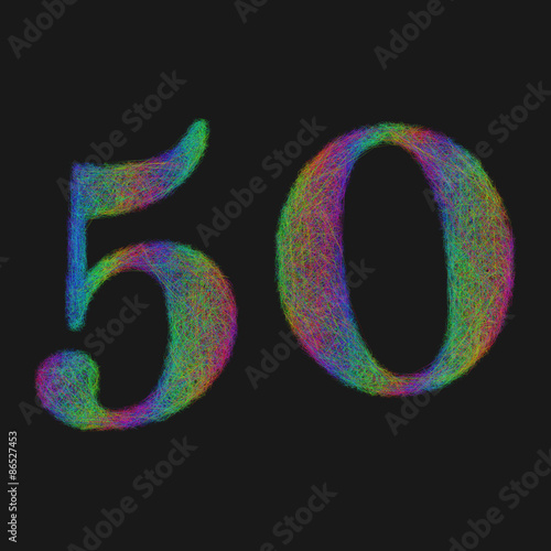 50 years anniversary - fifty number font design
