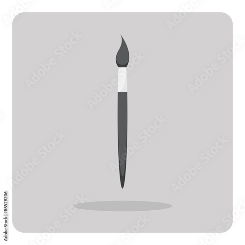 Vector of flat icon, paintbrush on isolated background