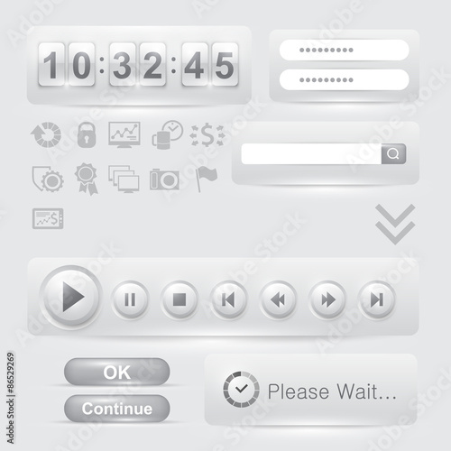 set of user interface elements templates