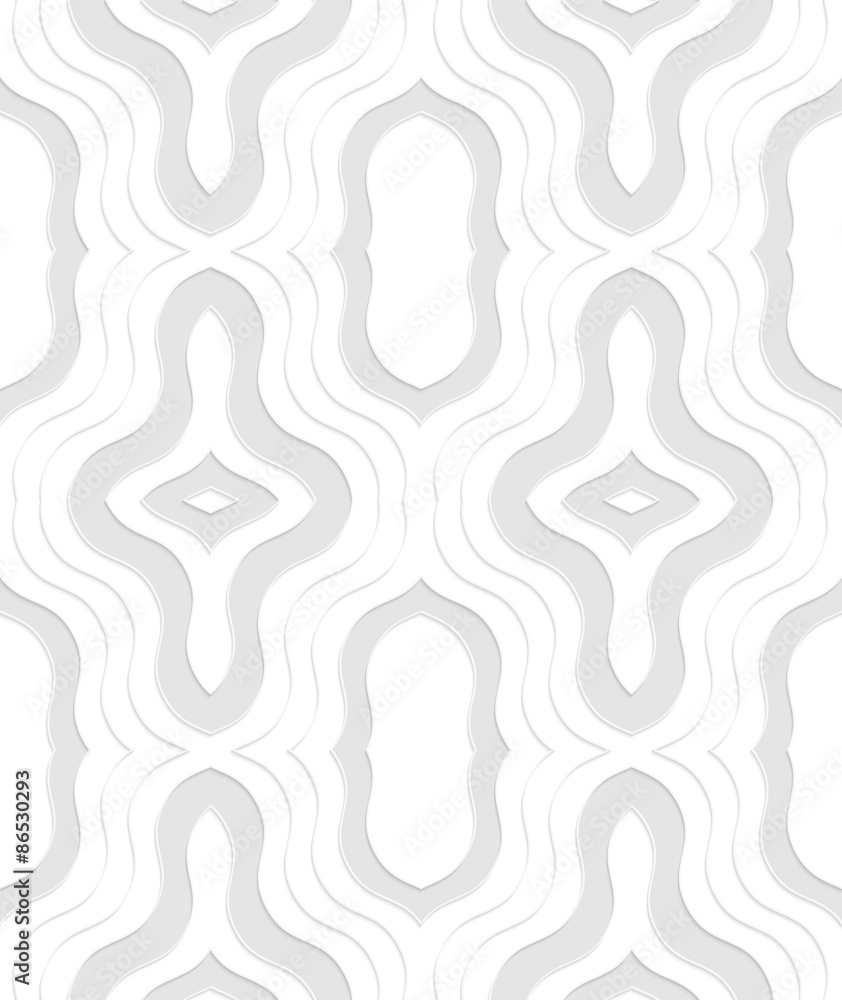 3D white ornament with gray layering 3D white ornament with gray layering