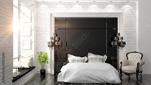 Fotografie beautiful modern bedroom interior