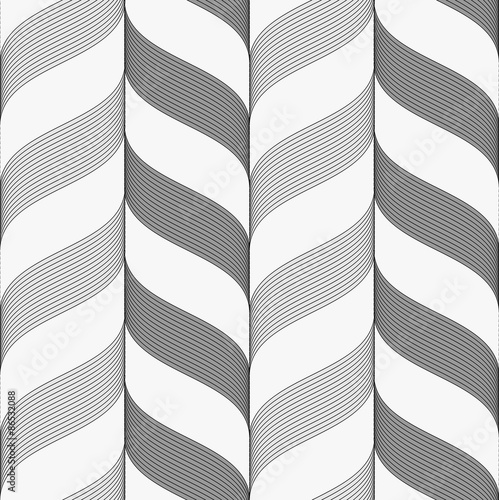 Ribbons dark and light forming vertical chevron pattern
