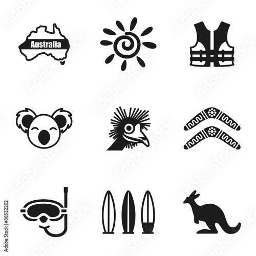 Vector Australia icon set