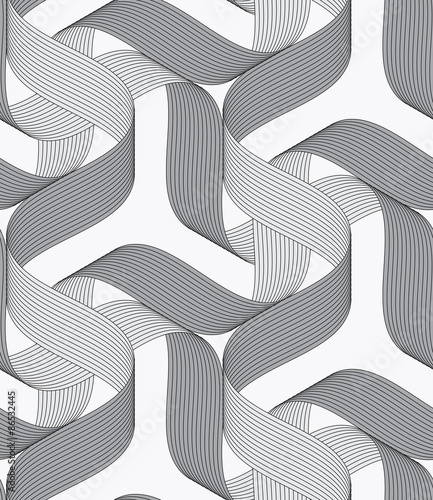 Ribbons forming stars pattern