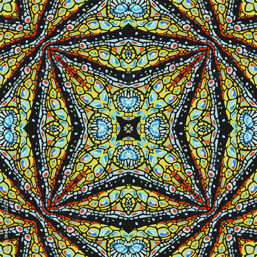 pattern of colorful abstract mandala shapes 3