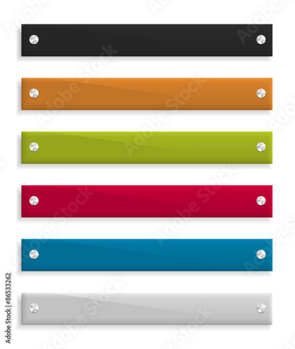 the set of blank web banners