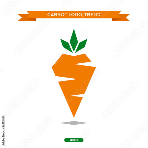 Carrots polygons trend logo icon vector style sign