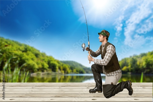 Fishing, rod, bait.