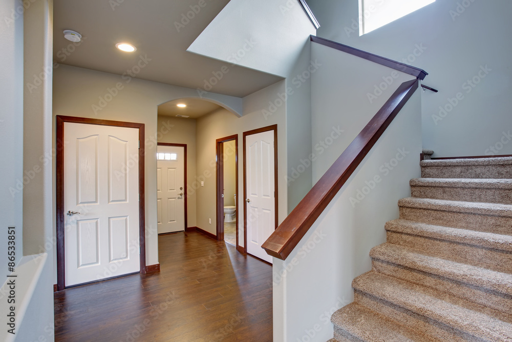 Elegant hallway with stairs. Elegant hallway with stairs.