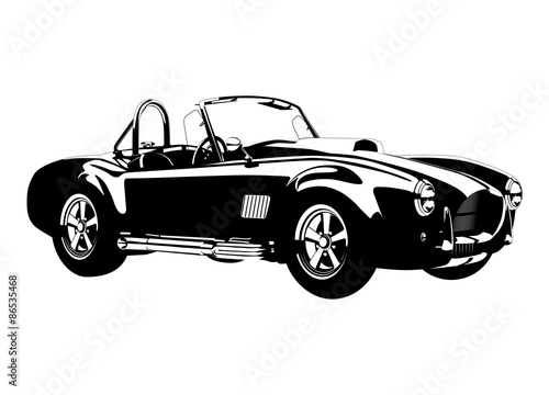 silhouette сlassic sport car ac cobra roadster