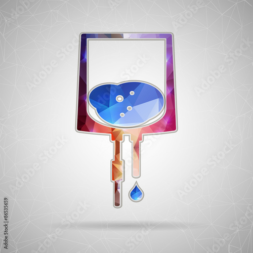 Abstract Creative concept vector icon of iv drip for Web and