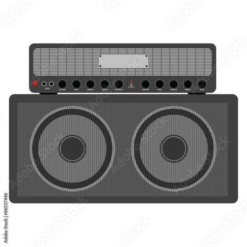 Guitar amplifier - flat design