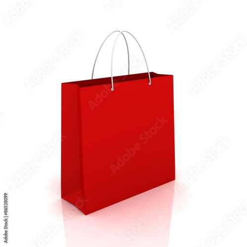 single red shopping bag