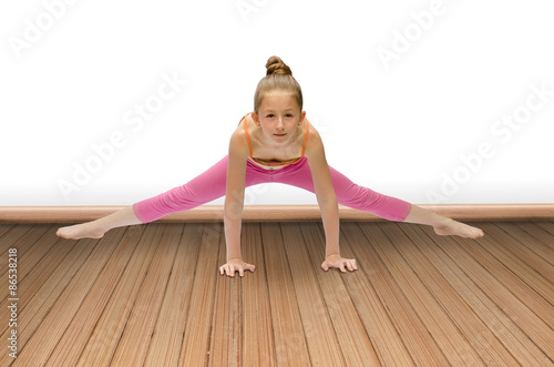 child does gymnastics