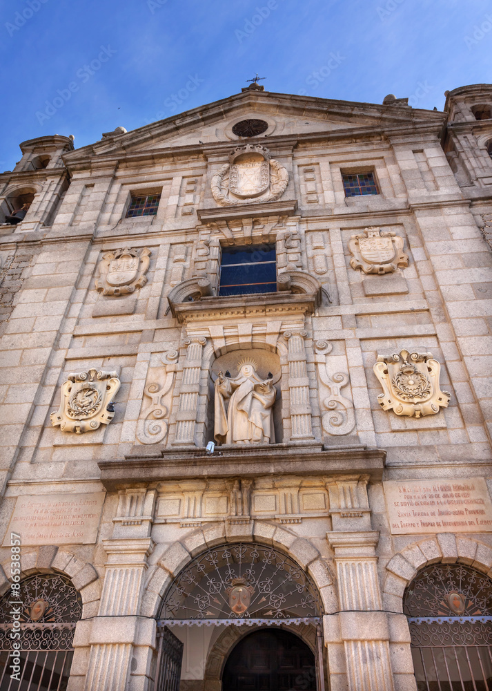 Convento de Santa Teresa Facade Swallows Avila Castile Spain