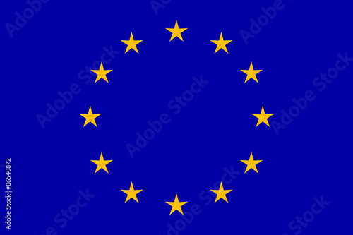 EU flag in closeup