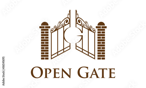 gate, architecture, building, construction, vector, logo, design