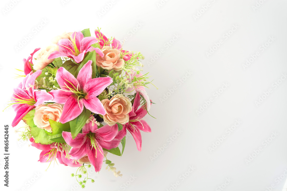 bouquet flowers isolated on white background bouquet flowers isolated on white background