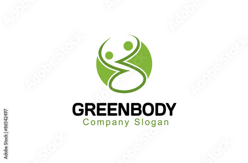 Green Body logo template