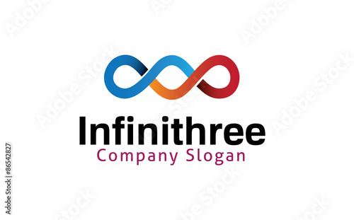 Infinity Three Logo Design Illustration