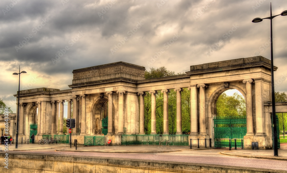 Gate of Hyde Park in London - England