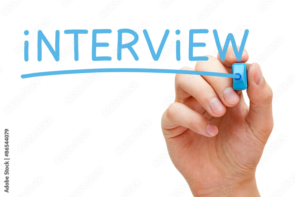Interview Blue Marker Interview Blue Marker