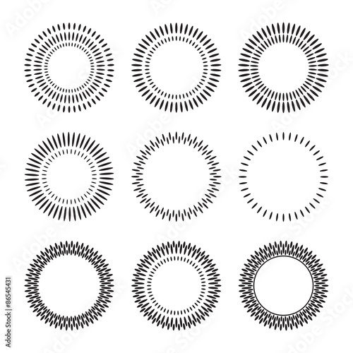 Set of sunbusrt. Sparkles elements for your design. Sun burst fr