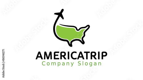America trip Logo template 