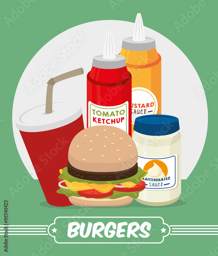 Hamburger digital design.