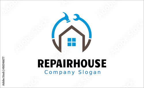  Repair House logo template