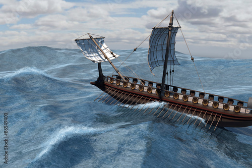 Foto Roman Warship at sea