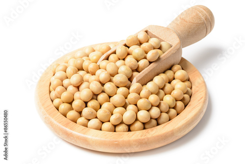 soybean on white, tilt shift lens
