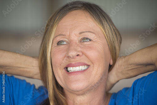 Happy joyful confident mature woman portrait