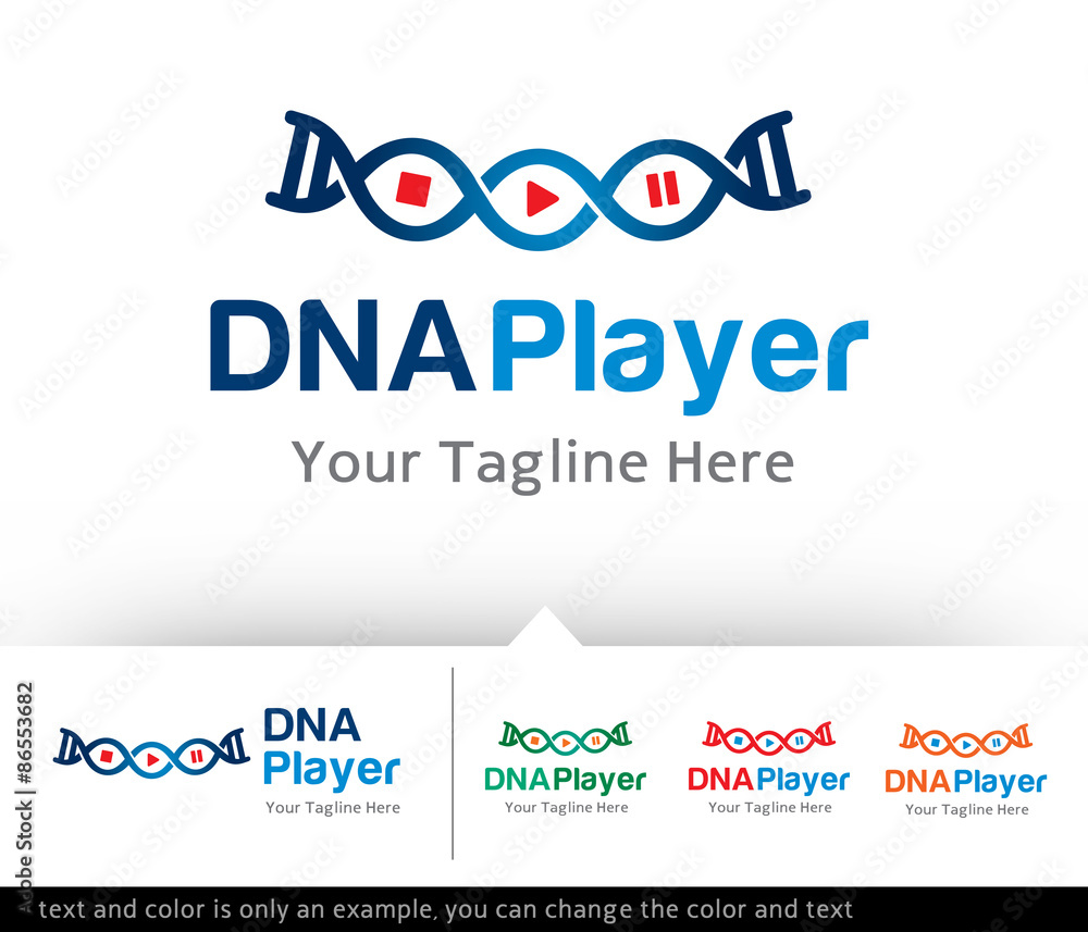 DNA PlayerLogo Design Template Vector