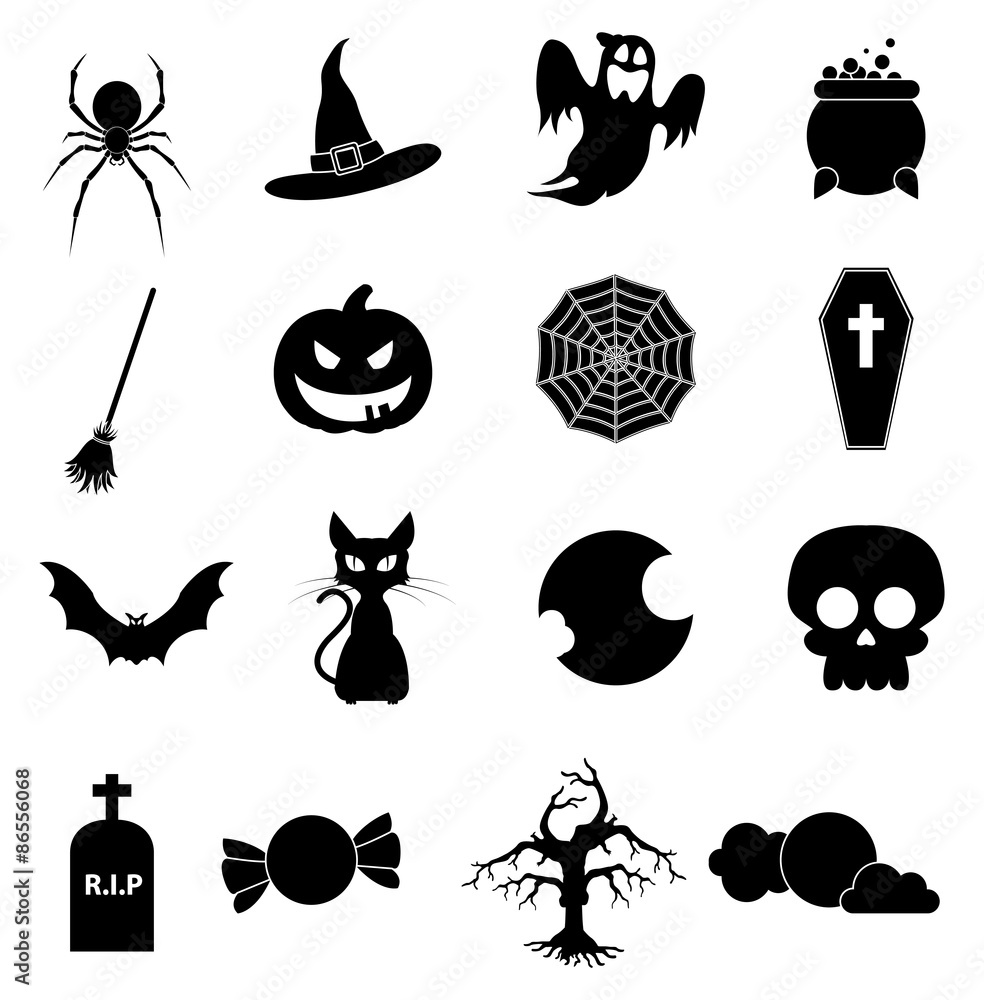 Obraz premium Halloween icons set