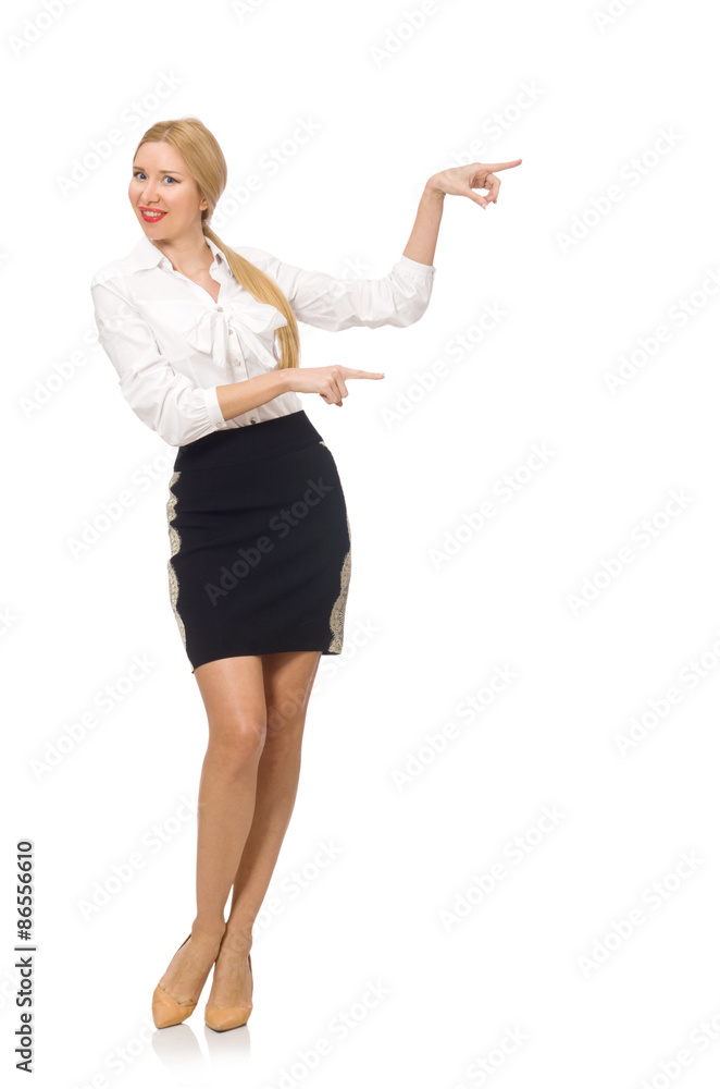 Woman in classic office clothing isolated on white Woman in classic office clothing isolated on white