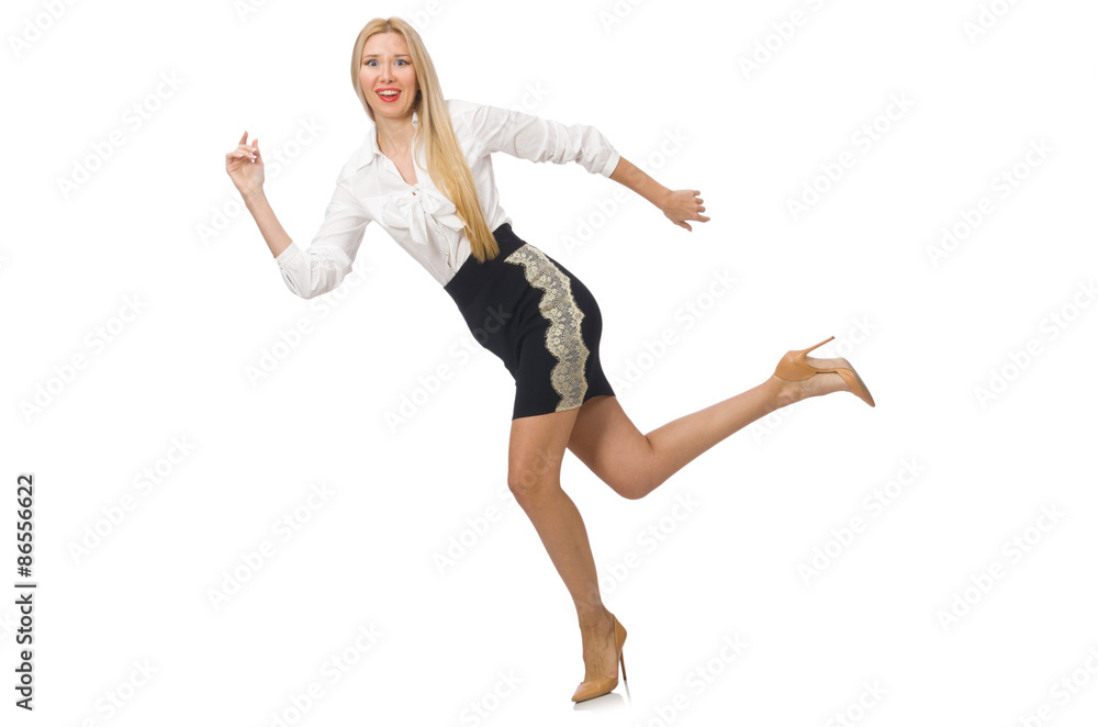 Woman in classic office clothing isolated on white Woman in classic office clothing isolated on white