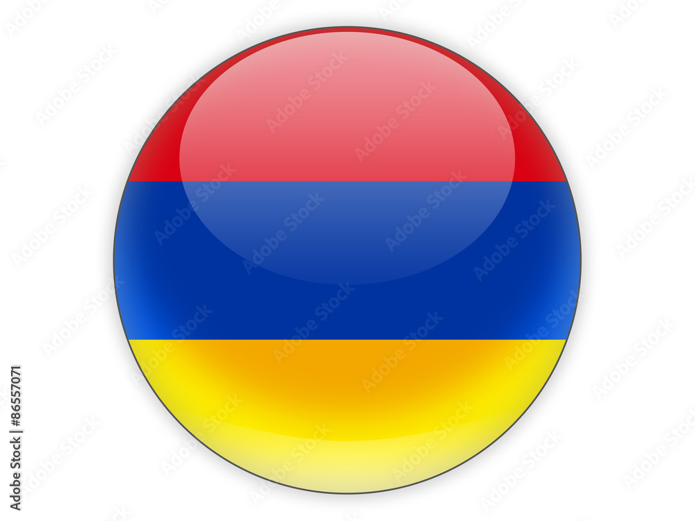Round icon with flag of armenia Round icon with flag of armenia