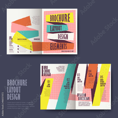 brochure design with hand drawn style