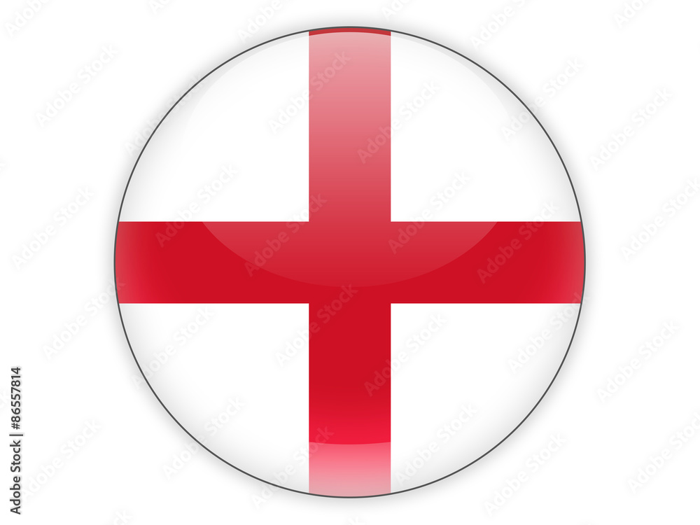 Obraz premium Round icon with flag of england