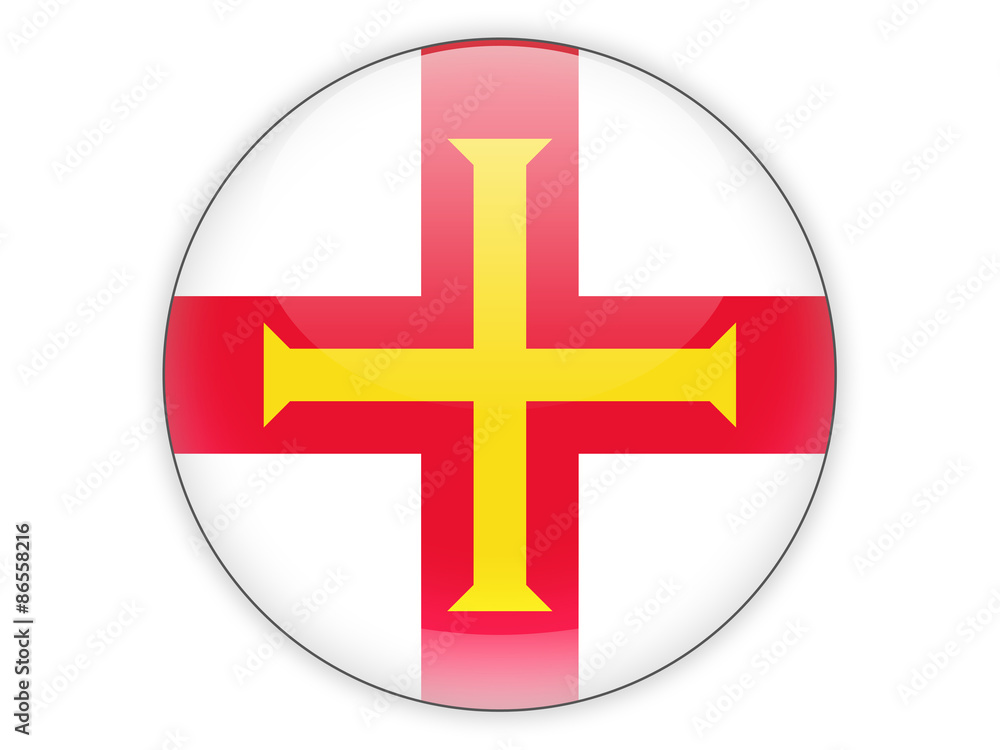 Round icon with flag of guernsey Round icon with flag of guernsey