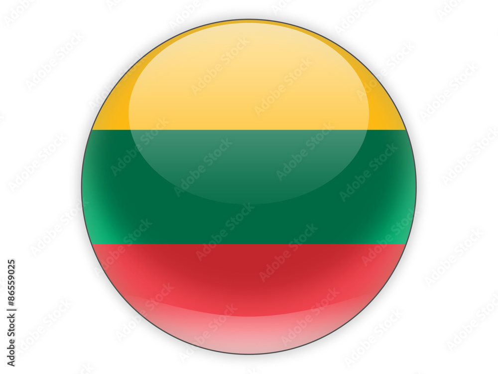Round icon with flag of lithuania Round icon with flag of lithuania