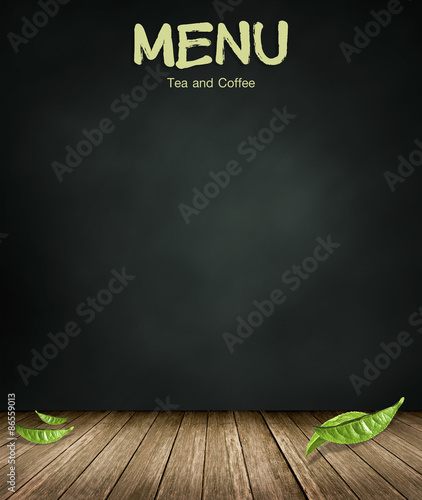Food and Beverage, tea and coffee menu illustration