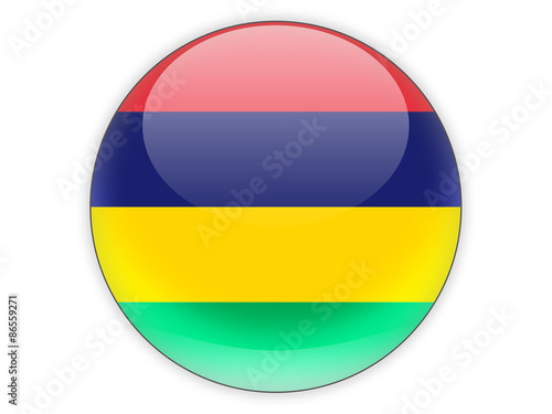 Free Download Round icon with flag of mauritius - GFXLoad
