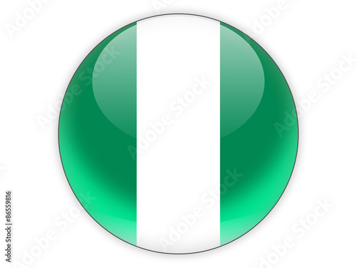 Free Download Round icon with flag of nigeria - GFXLoad