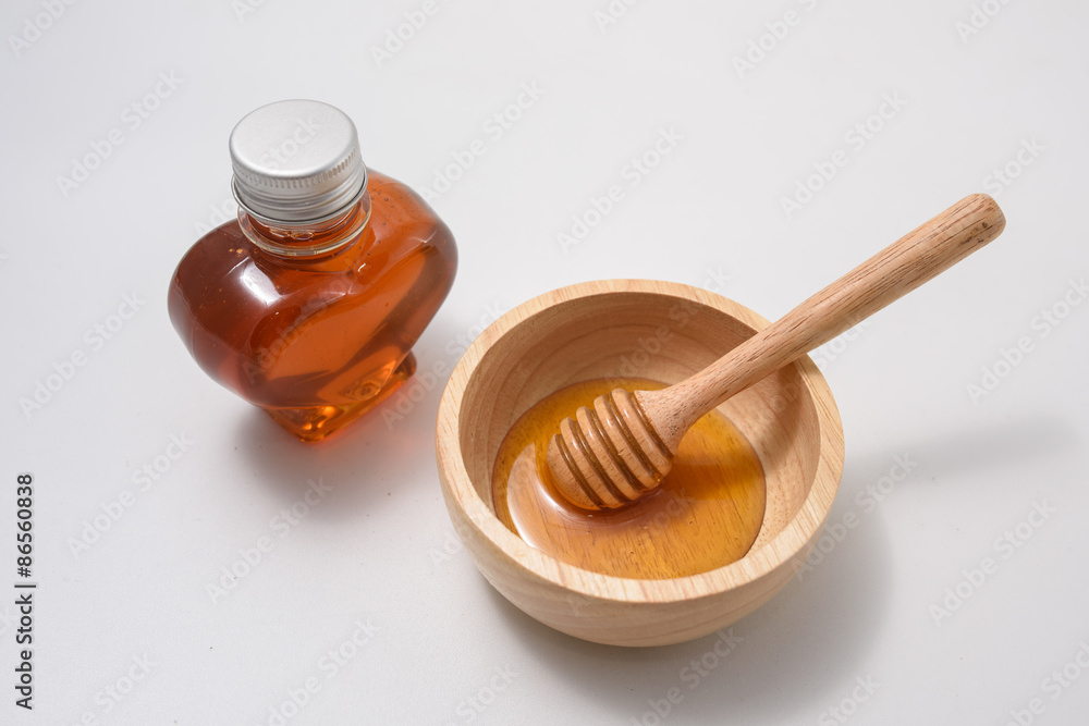 honey bottom shape heart and honey in bowl honey bottom shape heart and honey in bowl