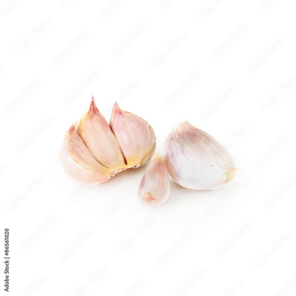garlic isolated on white background garlic isolated on white background